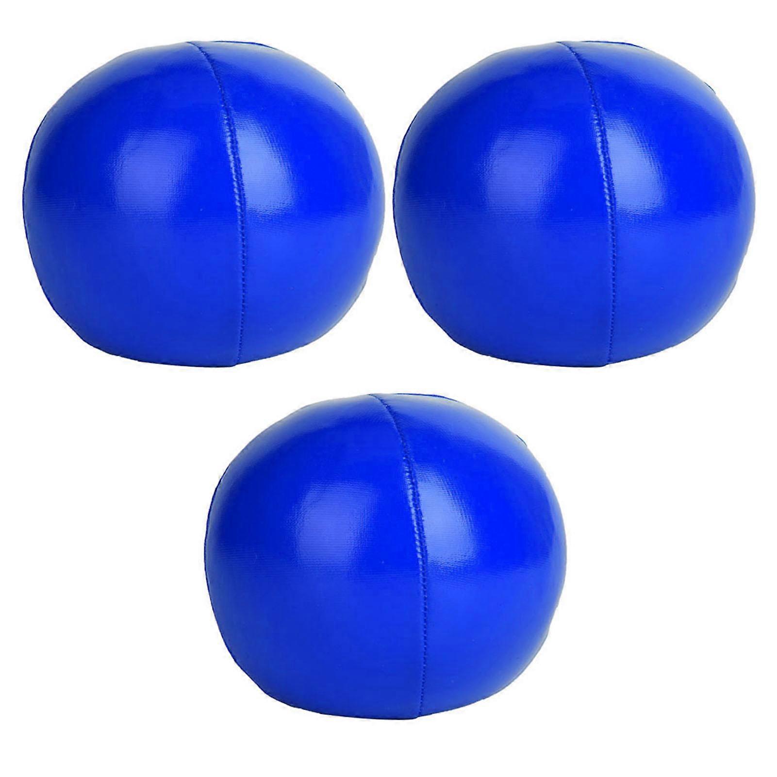 3 pcs PU Juggling Balls Clown Juggle Ball Set for Beginner&Professionals(blue)