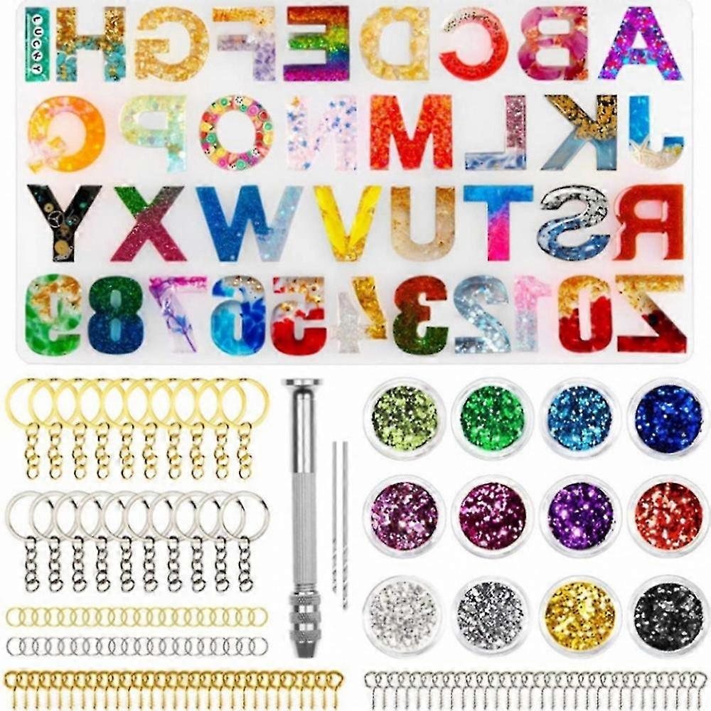236pcs سيليكون الراتنج صب قوالب Keyring قلادة صنع العفن الحرف مجموعات دي