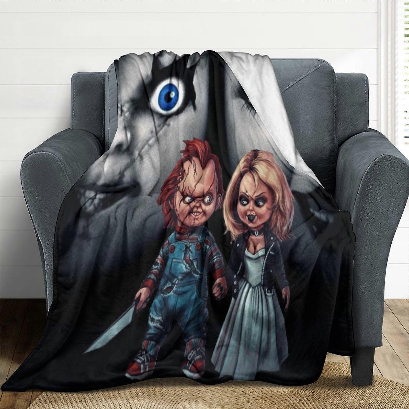 Bride of Chucky Flannel Blankets Soft Plush Throw Blanket Fuzzy Cozy Luxury Air Conditioner Blanket for Bedroom Sofa WTMT3898