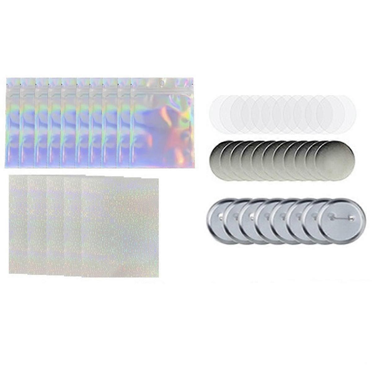 New Bajituo Pressing Mold 58mm Blank Button Badge for Button Making Machine, Badge Button Press Refill, Film and Base