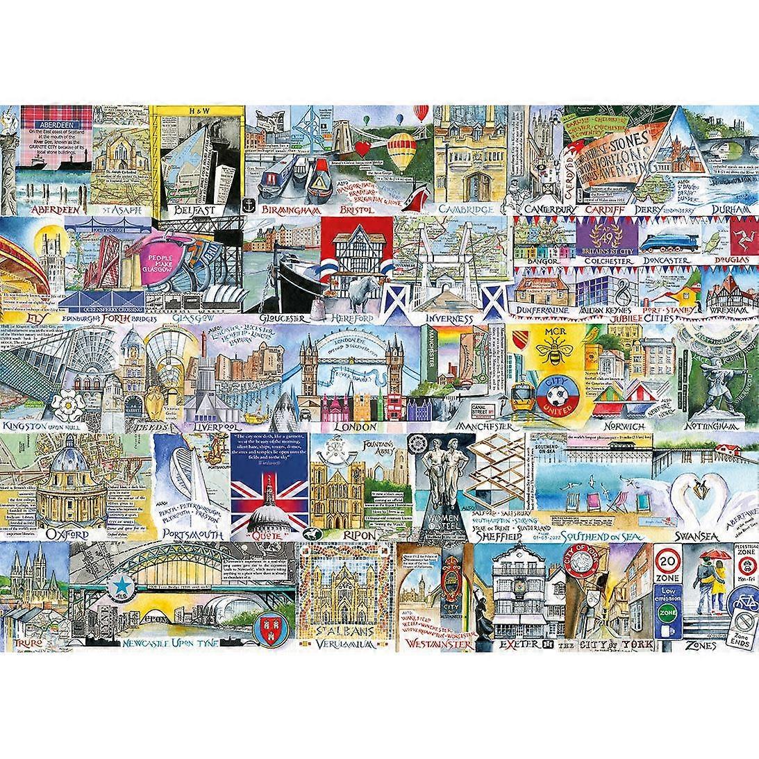 Gibsons Bright Lights & Big Cities Jigsaw Puzzle (500 XL Extra Large Pieces)