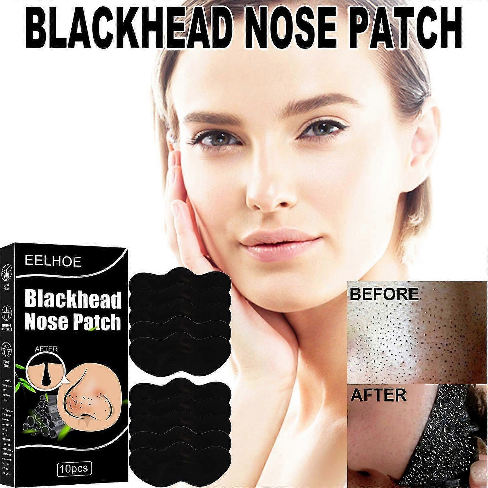 Nose Strips, 10 Pcs Pore Strips, Charcoal Blackhead Remover Strips,Deep Cleansing Pores, Removes Blackheads and Pimples, Removes Oil and Impurities, R