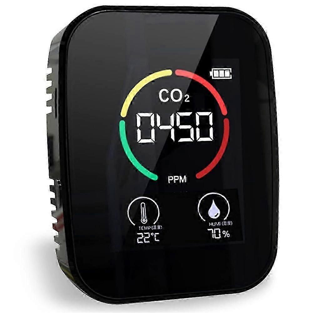 Luchtkwaliteit Monitor CO2 Monitor CO2 Meter Binnentemperatuur Zwarte co2 monitor