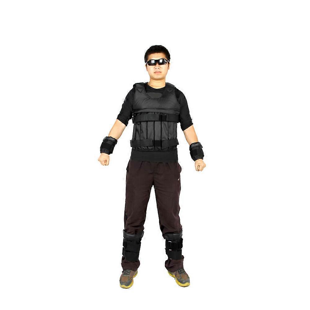 Max Loading 20kg Adjustable Weighted Vest Weight Jacket Exercise Boxing Training Waistcoat Invisible Weightloading Sand Clothing (Empty)