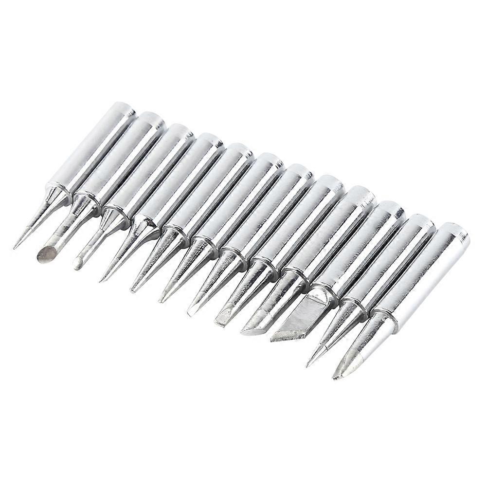 12Pcs  Lead-free Replacement Soldering Solder Iron Tips Station Tool Kit