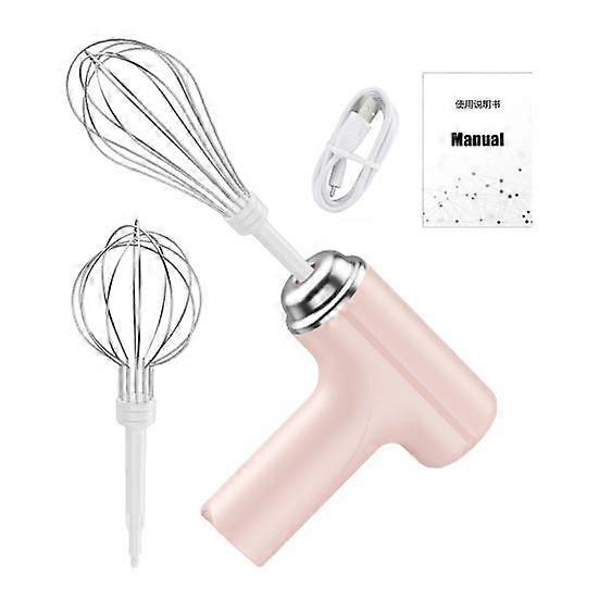 Electric Egg Beater Mixer 3-Speed Control Interchangeable Stirring Rods Cordless Handheld Milk Whisk Portable Kitchen Tool for Whisking Cream Butter