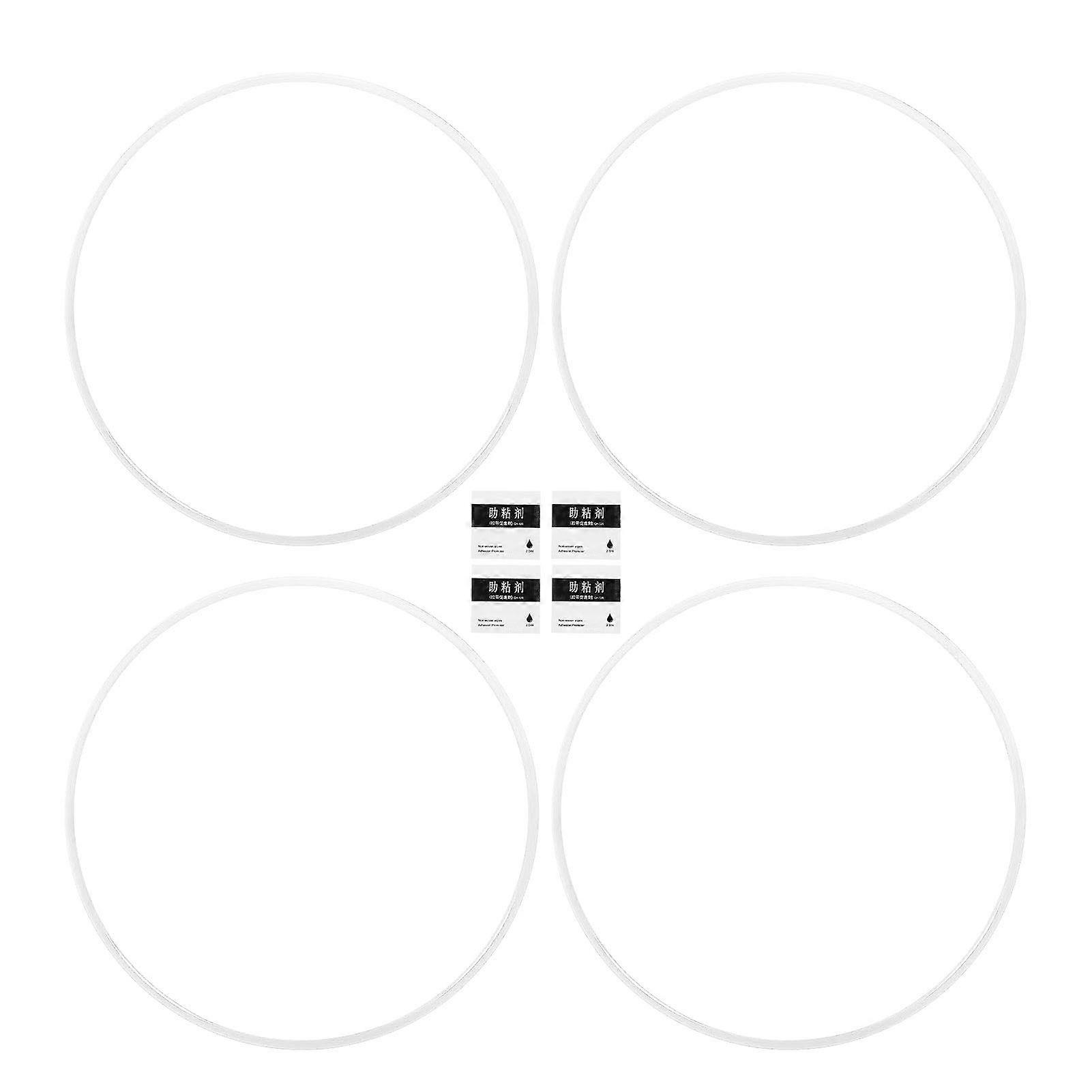 4pcs 20 אינץ 'מגן חישוקי גלגלים abs הוכחה לשריטות מגן חישוק גלגל דבק עצמי אוניברסלי למכוניות לבן MK533