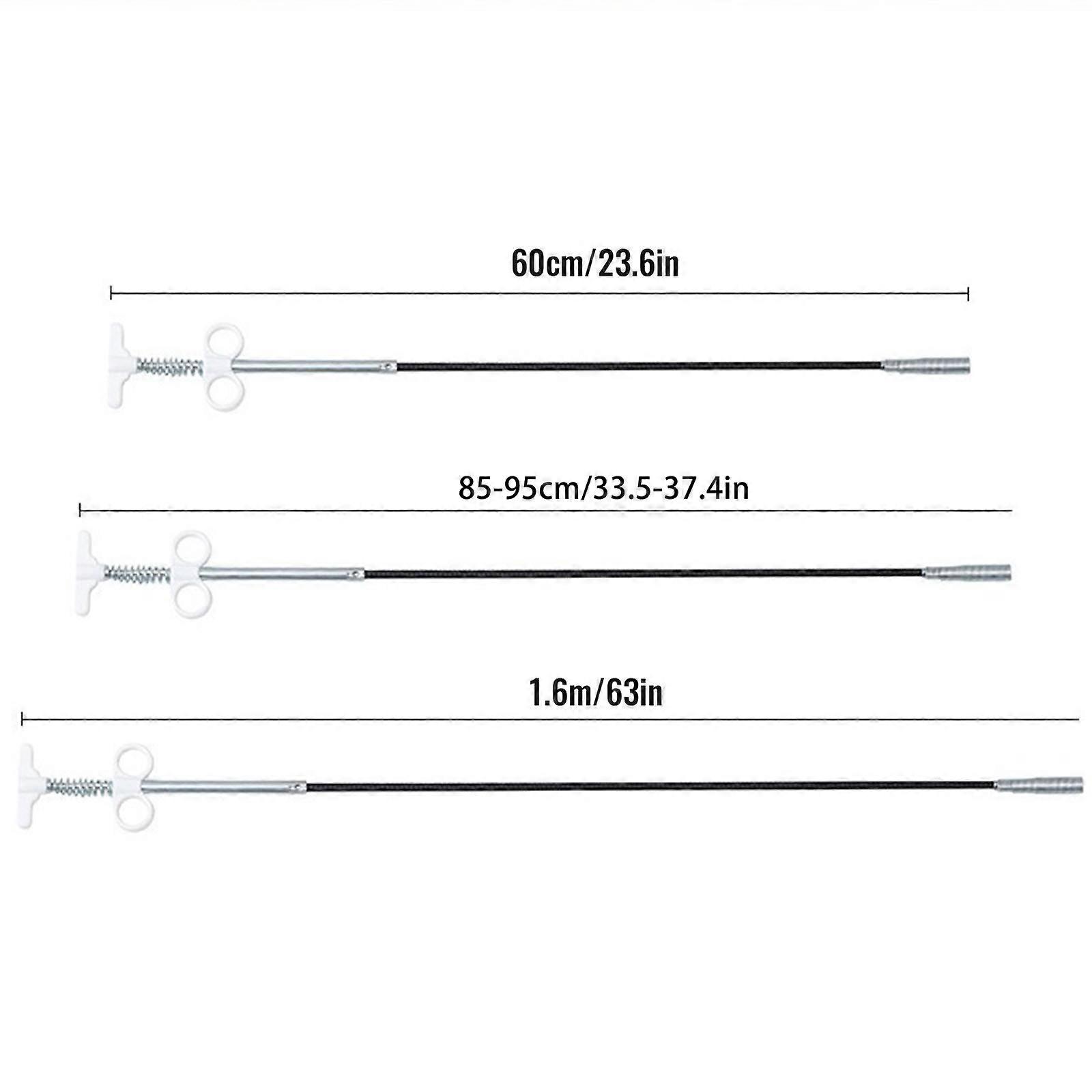 Sewer Pipe Dredging Tool Bendable Drain Unblocker Snake Spring Pipe White 0.6 meters