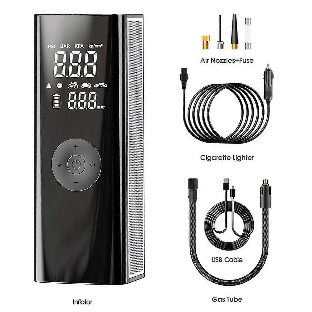 CARSUN Car Air Pump Wireless High Power Electric Tire Inflator 2600mAh*3 12V 150PSI SUV Trucks Large Vehicles Cordless Tire Compressor Vehicle Pump