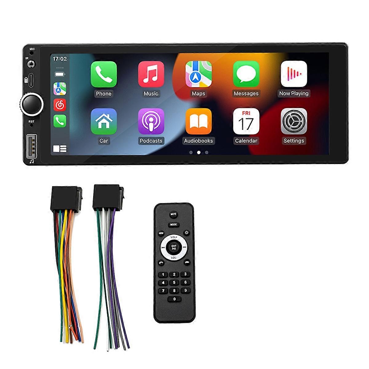 1 Din 6.86inch HD Car Radio Multimedia Carplay Touch Screen Mirror Link Stereo Bluetooth USB FM Camera