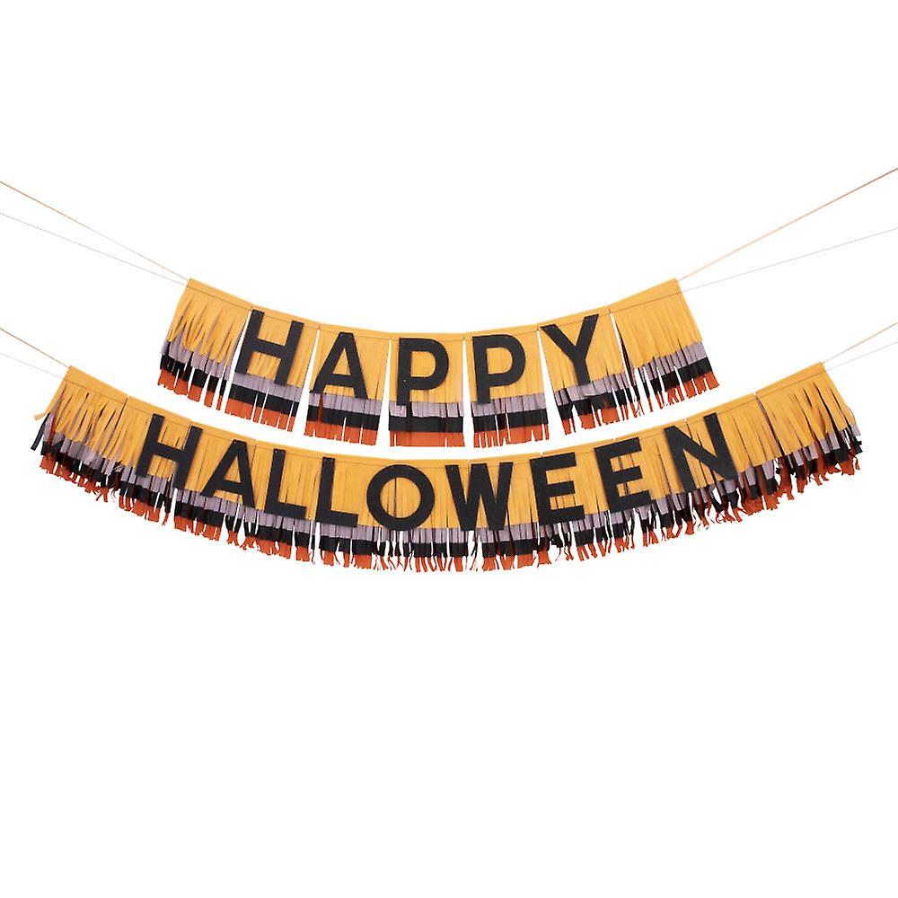 Happy Halloween Party Fringe Garland | Décoration de bannière suspendue 1.45m