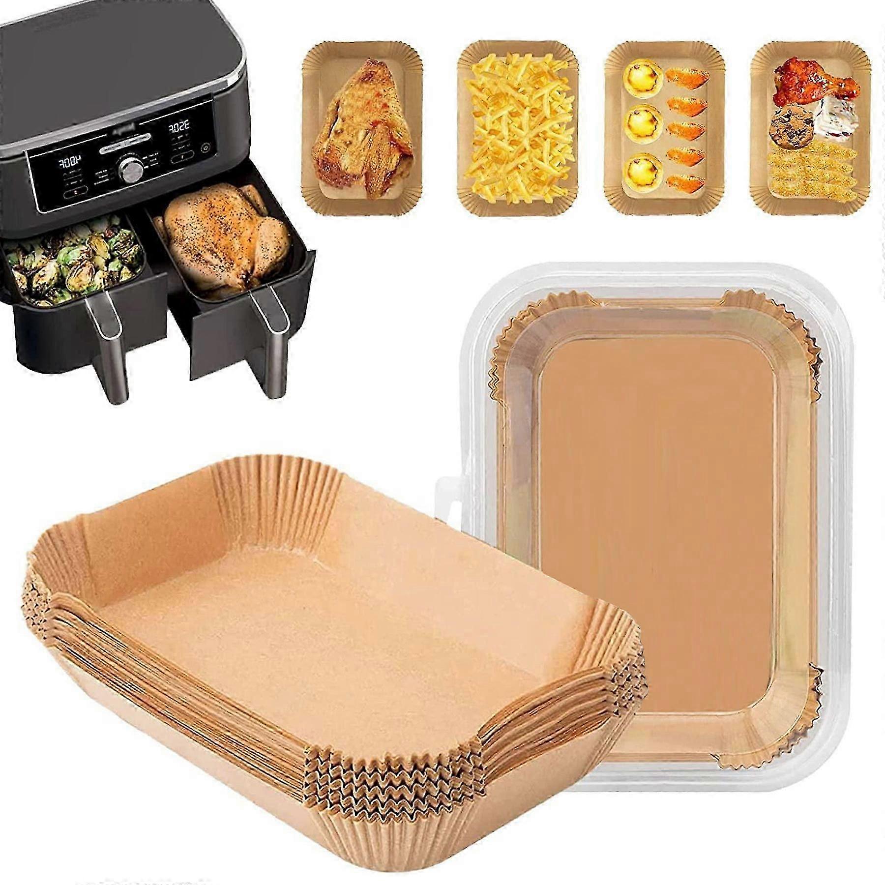 100pcs Air Fryer Liners, Non-Stick Parchment Paper for Ninja Dual