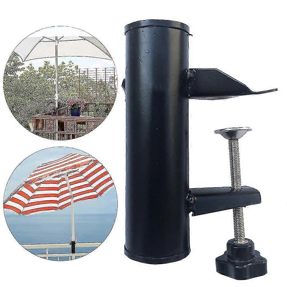 Parasol Holder compatible Square Balcony Railing Patio Umbrella Support Stand Bracket