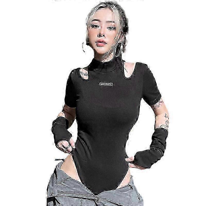 "Women's Bodysuit Side Hollow Sexy Slim Fit Bodysuit Tops"