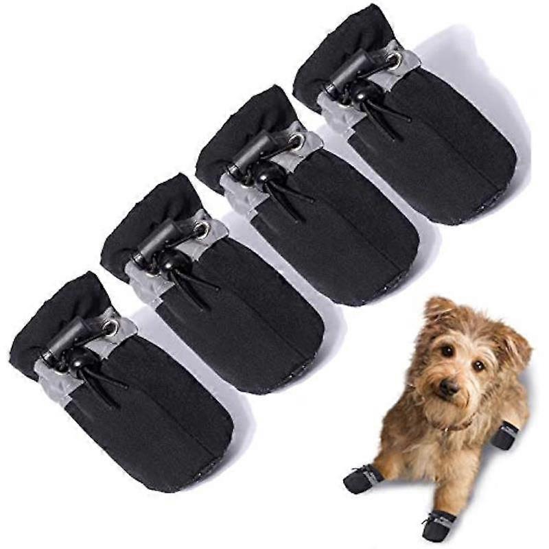 Dog Shoes for Hot Pavement, Anti-Slip Sole Dog Boots & Paw Protector Dog Booties with Reflective Straps Dog Shoes for Small Medium Dogs