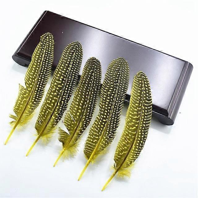 100Pcs/Lot Natural Pearl Chicken Spotted Pheasant Feathers for Crafts 15-20CM 6-8" Wedding Feathers Decoration Plumas