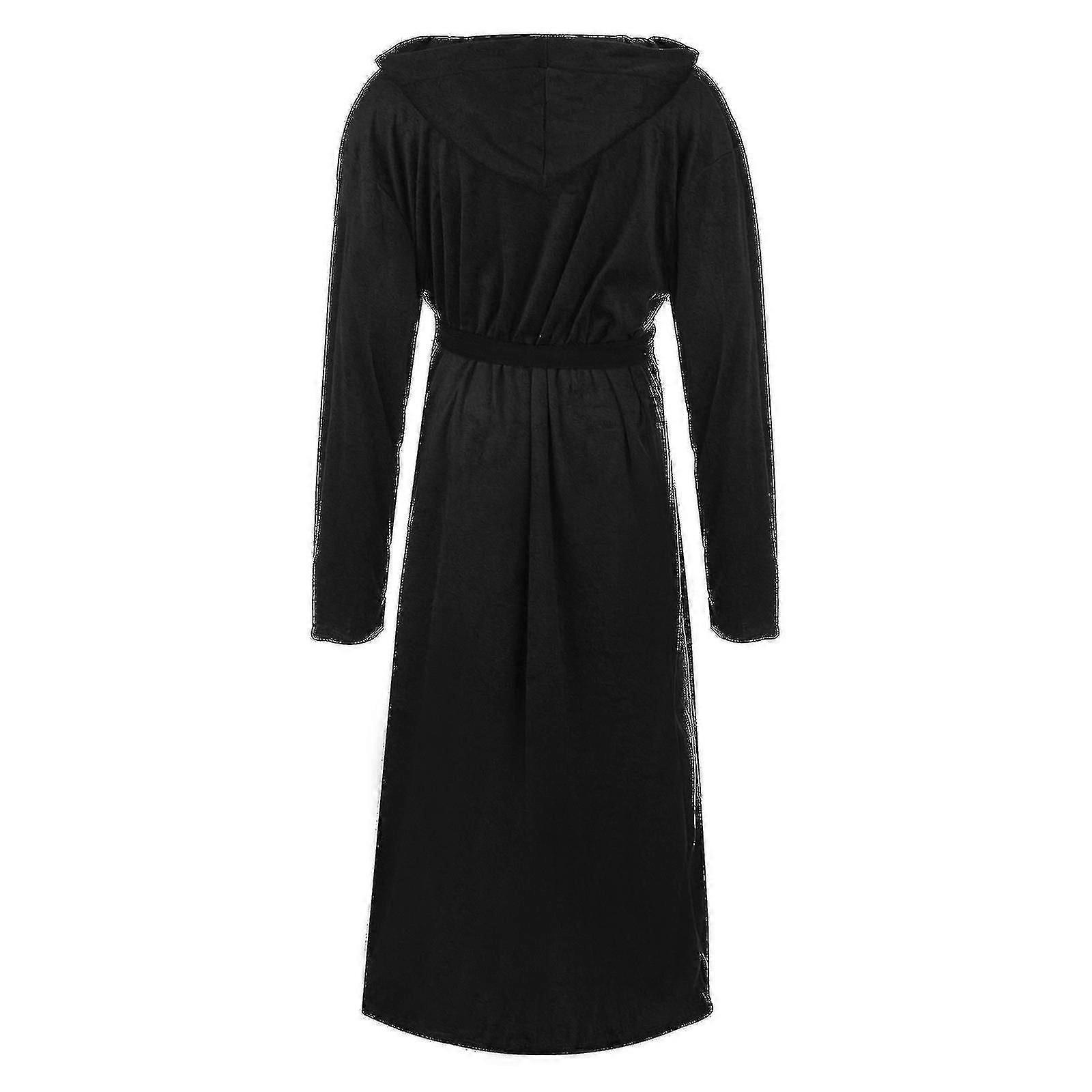 "Men's Bathrobes - Long Hooded Terry Robe For Resort, Spa, And Home XiXi"