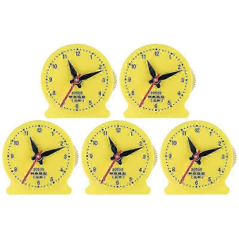 5pcs Clock Model Learn To Read Time Clocks Early Educational Toys For Students