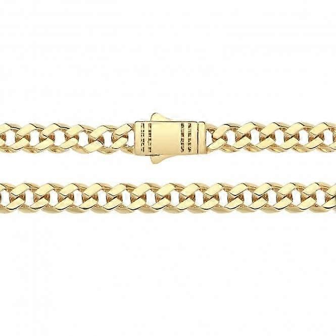9CT Yellow Gold Open Cuban Link Chain CH553