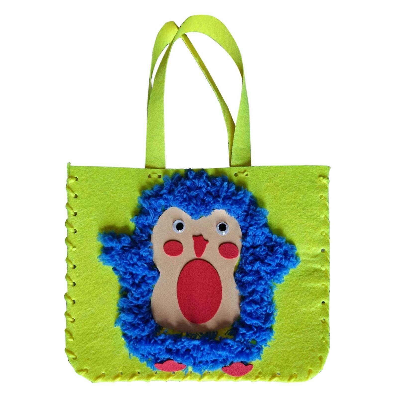 محبوك الرسم التطريز حقيبة الأطفال DIY المواد إنتاج لاصق الرسم كروسبودي حقيبة هدية عيد ميلاد