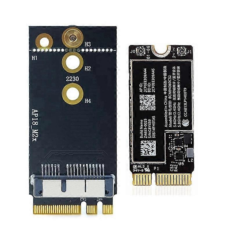 BCM94360CS2 Dual Band Wifi Card + NGFF M.2 Key A/E Adapter Card WIFI BT 4.0 802.11Ac Card for 11Inch