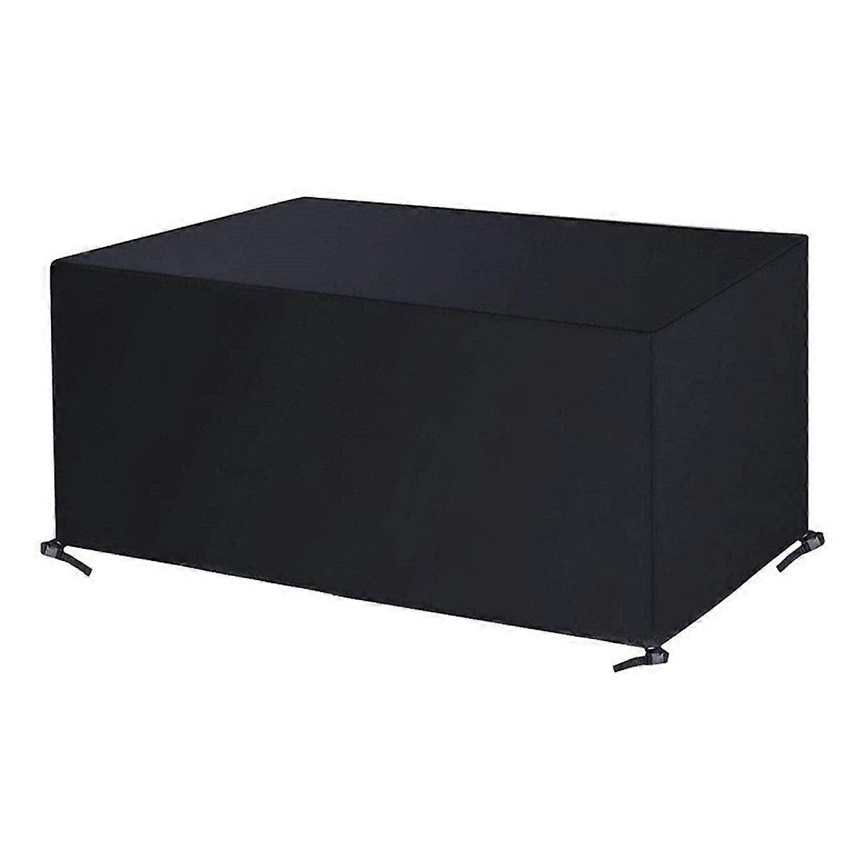 Copertura per mobili - Set di tavolo da pranzo e sedie per patio quadrato Copertura per set di mobili da esterno Coperture impermeabili - Nero