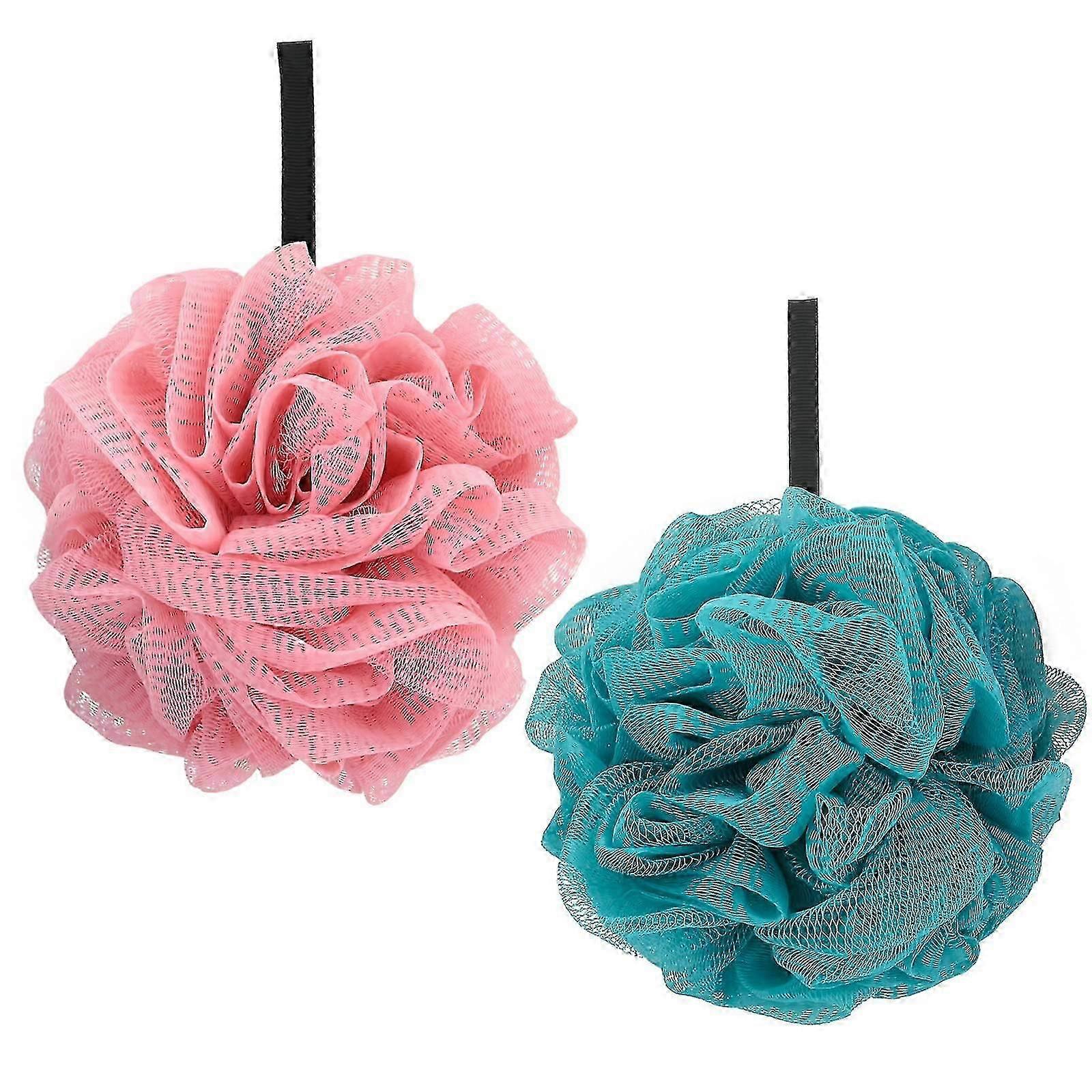 2pcs Bad Shower Sponge Eksfolierende Bade Svampe, brusebad Svamp