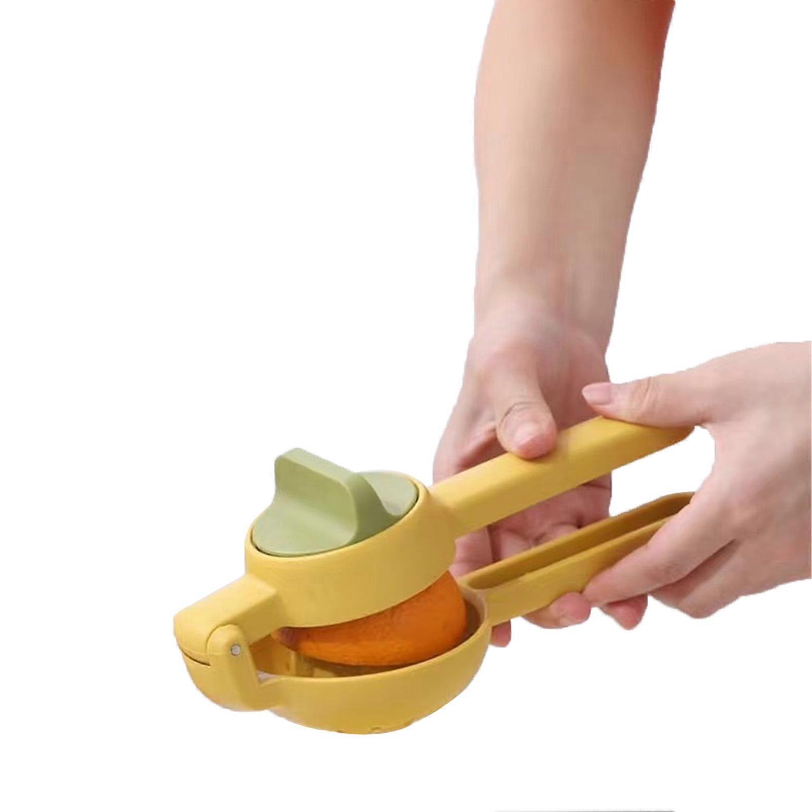 Lemon Squeezer Multifunctional Plastic Portable Handheld Juicer for Fruit Home Use Yellow