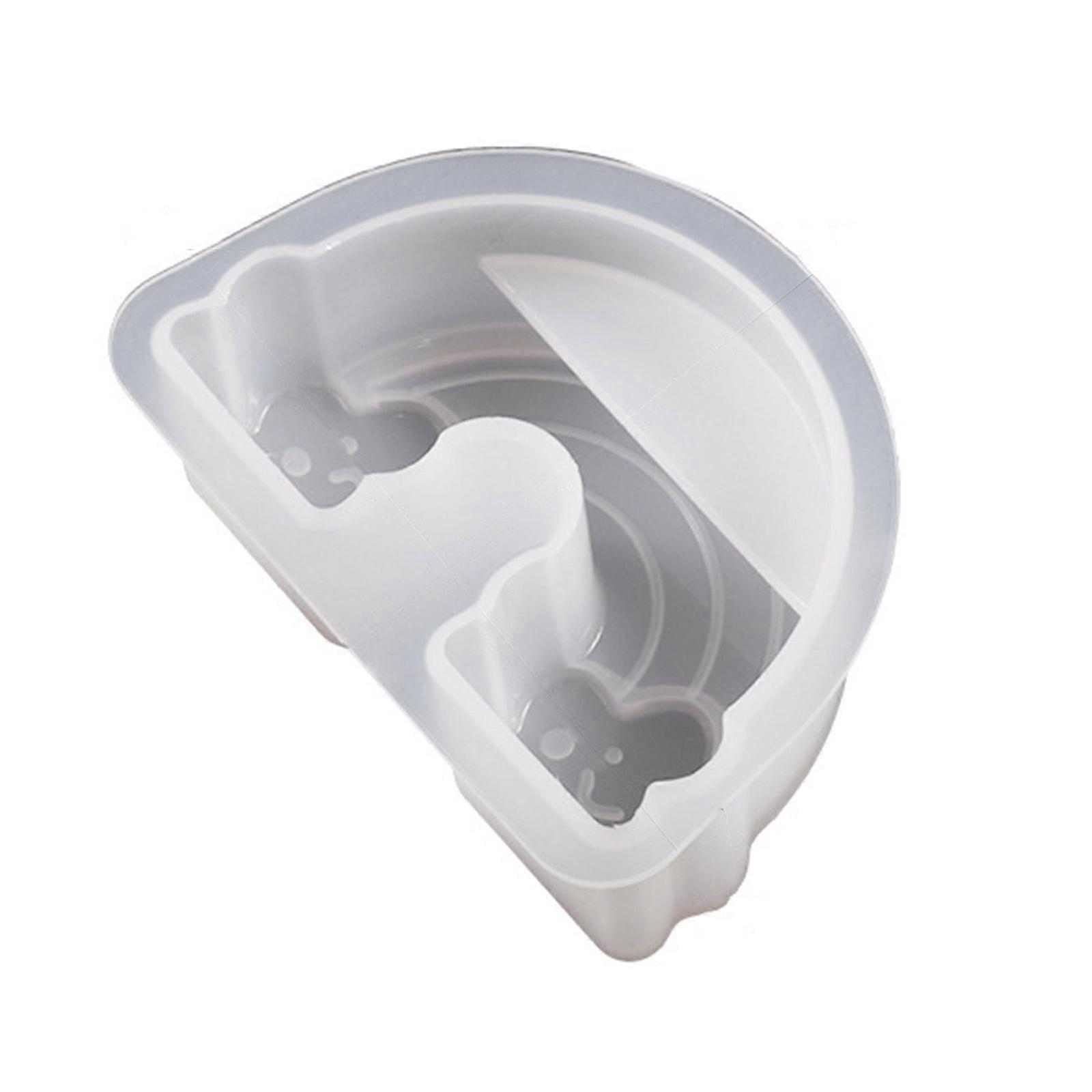 Semicircle Flowers Clouds Shape Resin Mold for DIY Card Holder Countertop Ornaments Epoxy Molds Name Card Stand Molds