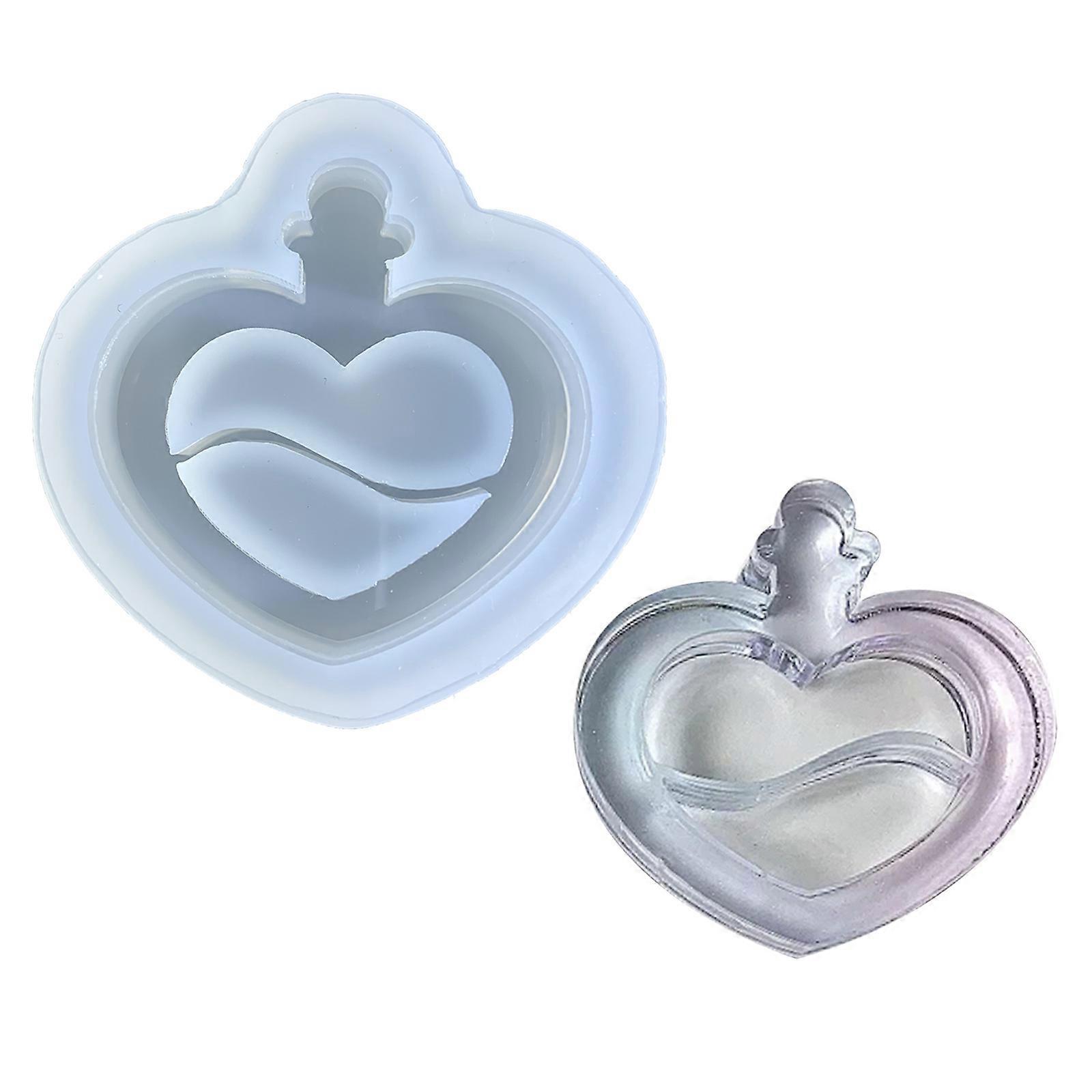 Kviksand harpiks støbeforme, harpiks kunst shaker form, krystal silikone hul form epoxy vedhæng form sød nøglering form flerfarvet