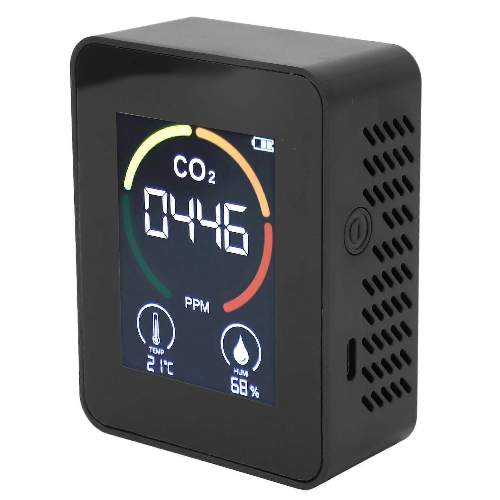 Air Quality Meter Colorful Display Portable Versatile CO2 Temperature Humidity Sensor Detector Tester for Home Mall Office Hotel 