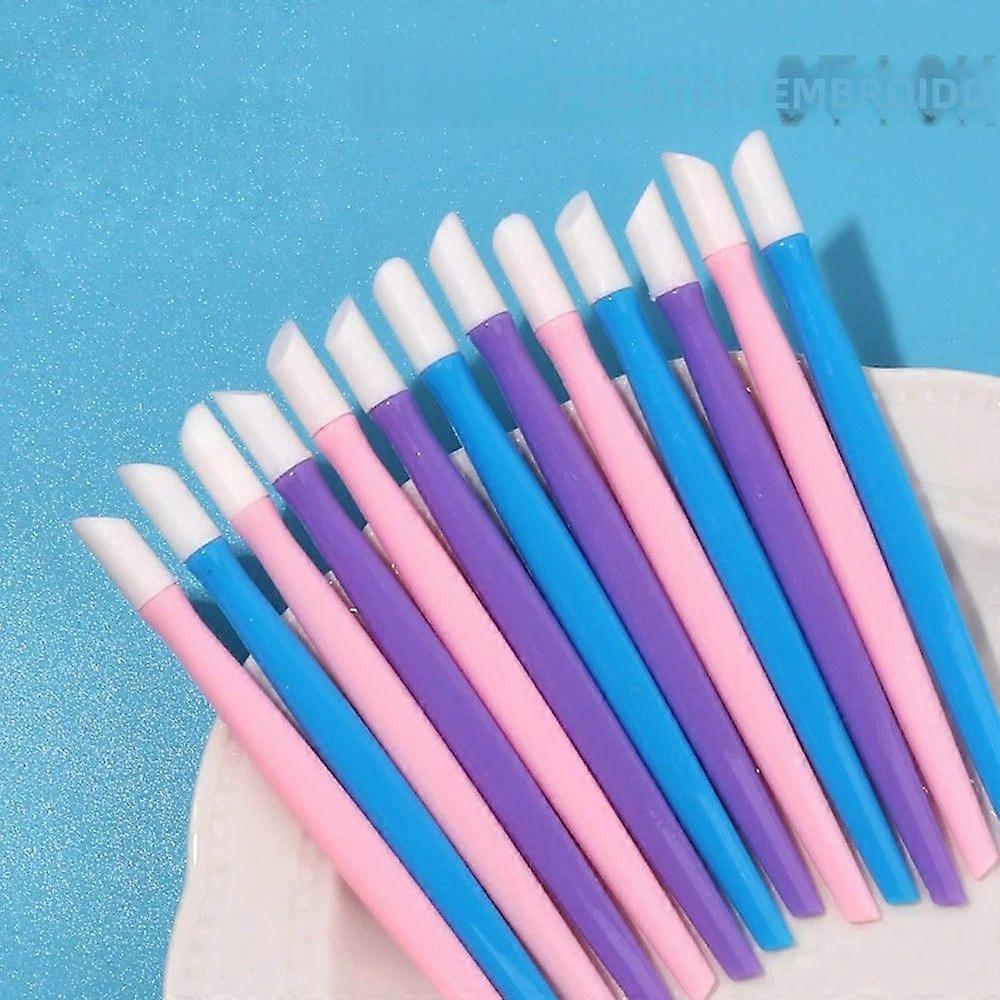 10pcs Cuticle Pusher Remover Tool with Rubber Tip for Manicure and Nails in a Salon Random Color