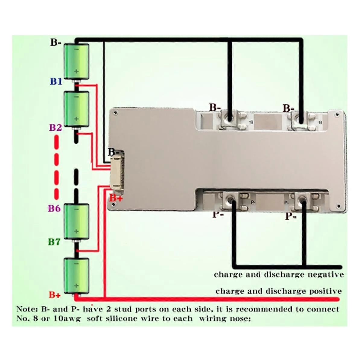 Bms lithium protection board with balancing 8S-80A-for Lifepo4