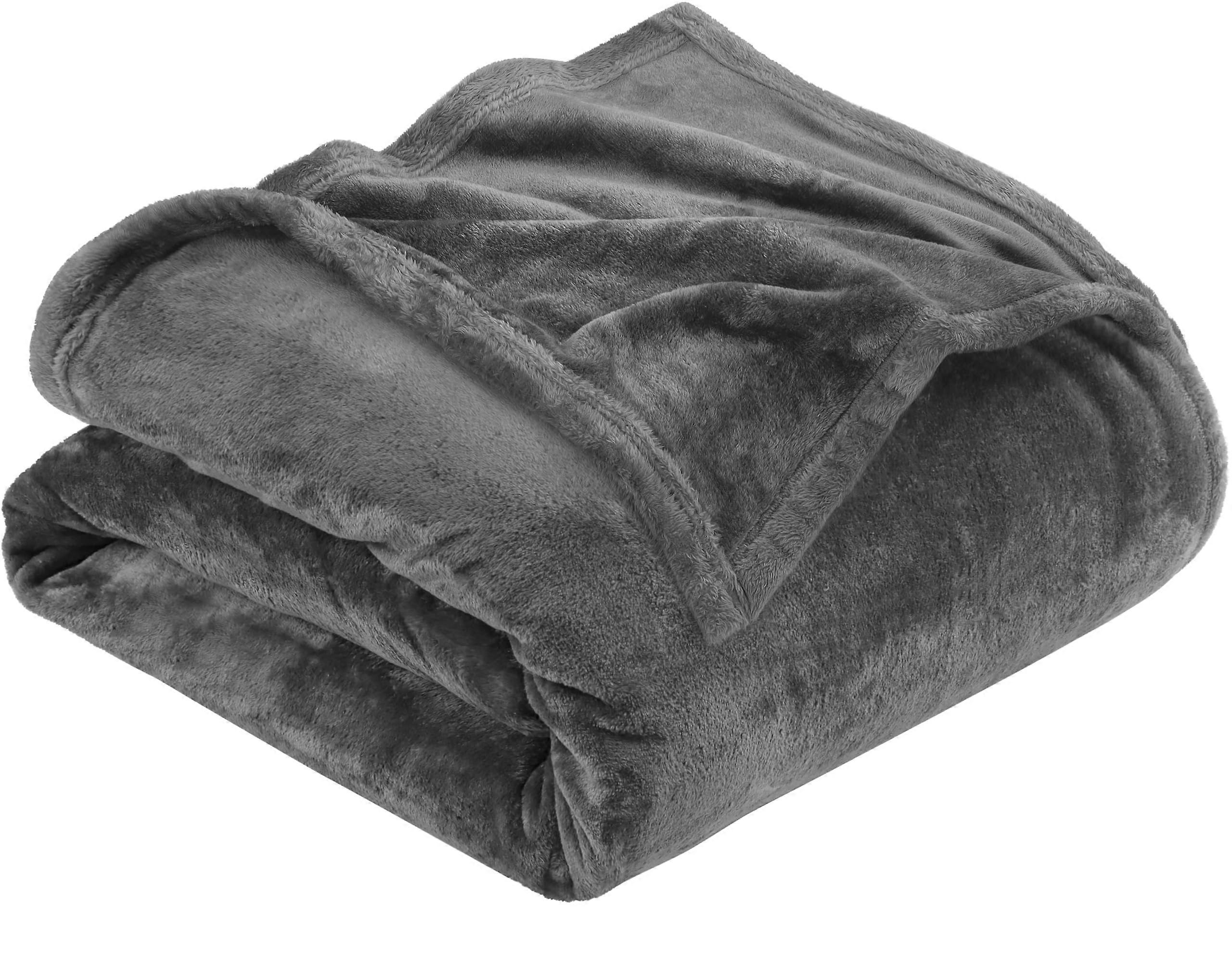 Luxury Anti-Static Fuzzy Soft Microfiber Blanket for Bed 90x90 Inch