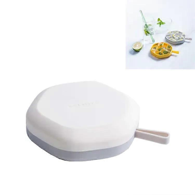 Hexagonal Ice Cube Mold-DIY Creative Storage Box,White White