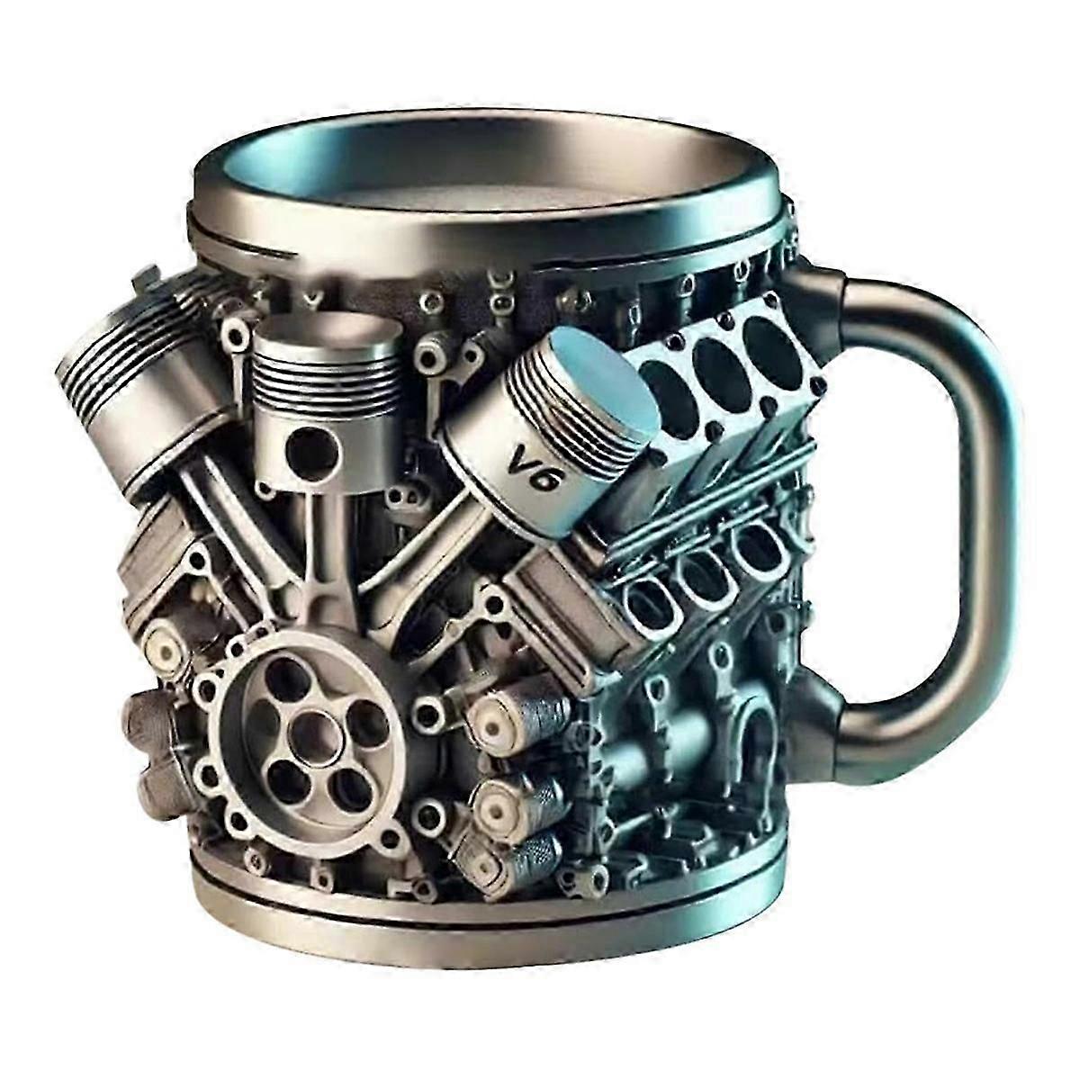 Personalized Engines Stainless Steel Mug,Creative 3D Car Engine