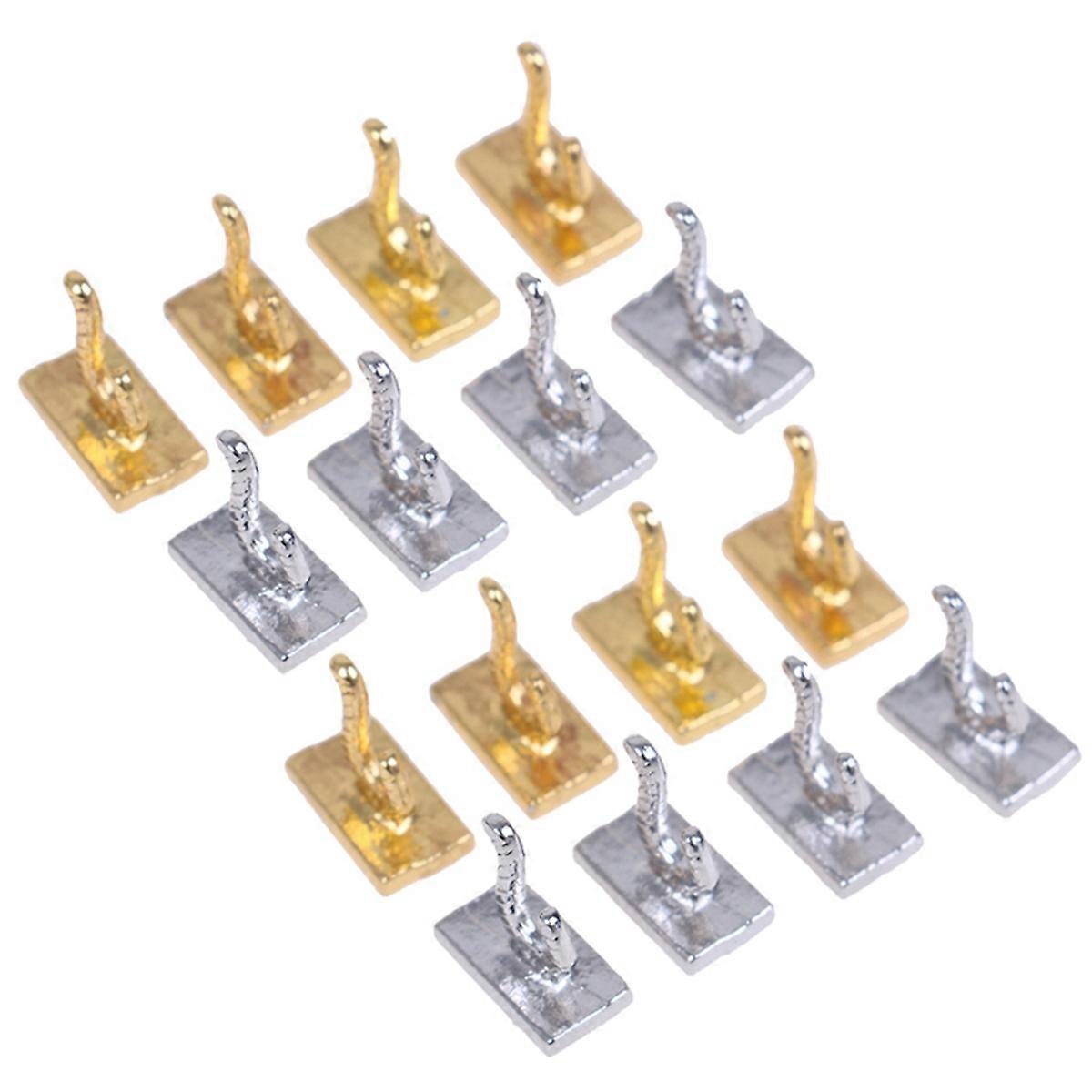 Mini DIY Cottage Model Accessories Doll House Miniature Clothes Coat Hook Rack Wall Mount Accessori