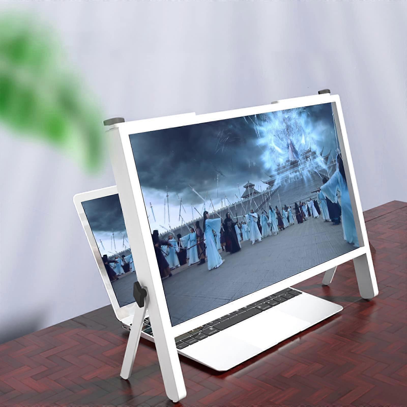 Magnifying Glasses 3D 21 Inch Laptop Screen Magnifier, Portable Amplifier for 15-20 Inch Devices, White