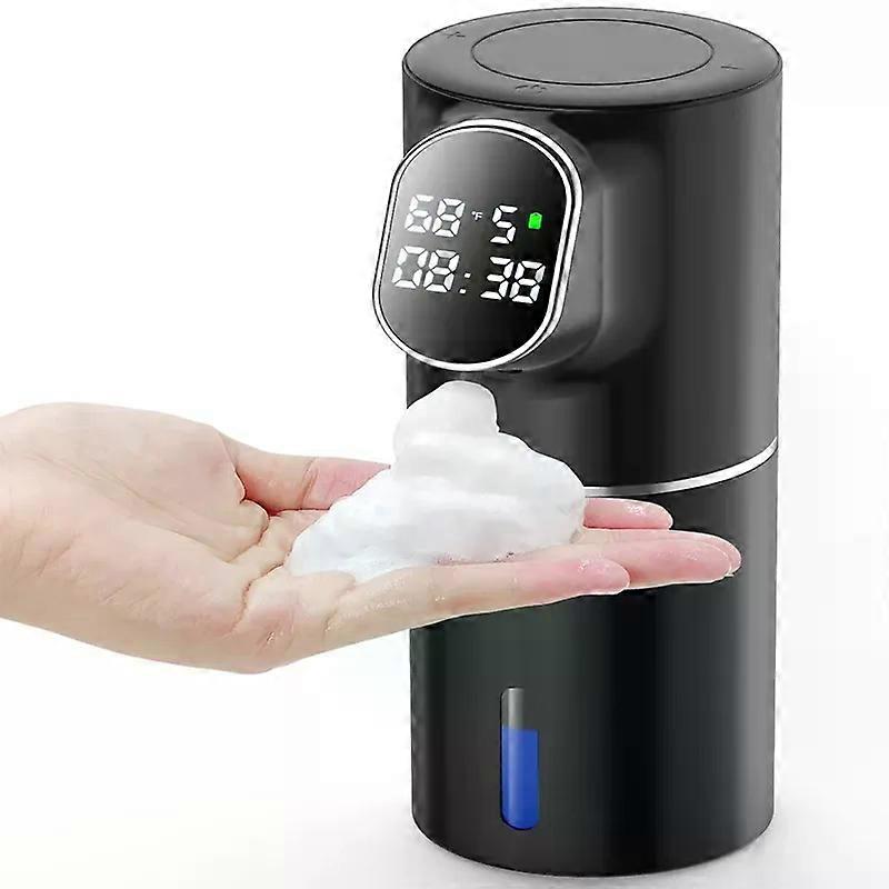Hot Automatic Foaming Soap Dispenser Touchless HD LED Time And Temperature Display 5-Level Adjustable IPX6 11Oz/320Ml