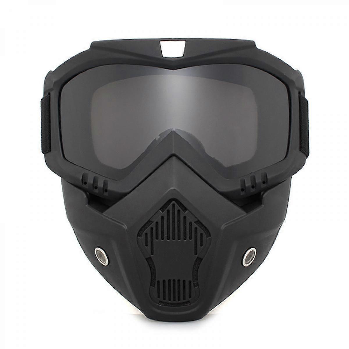 Motorcycle Goggles with Removable Face Maskgrey lenses