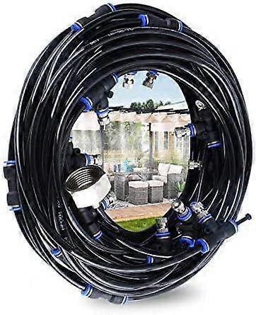 CT Outdoor Fogger, 10M Patio Fogger with 9 Fogger Nozzles + 1 Spare Nozzles + 1 Fogger Hose Cutter Tool