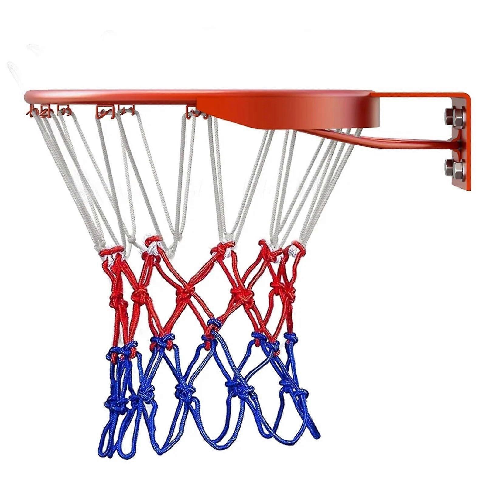 Basketball Net 5Pcs Standard Basketball Net Replacement Nylon Thick Thread Three Color Universal for Basketball Hoop