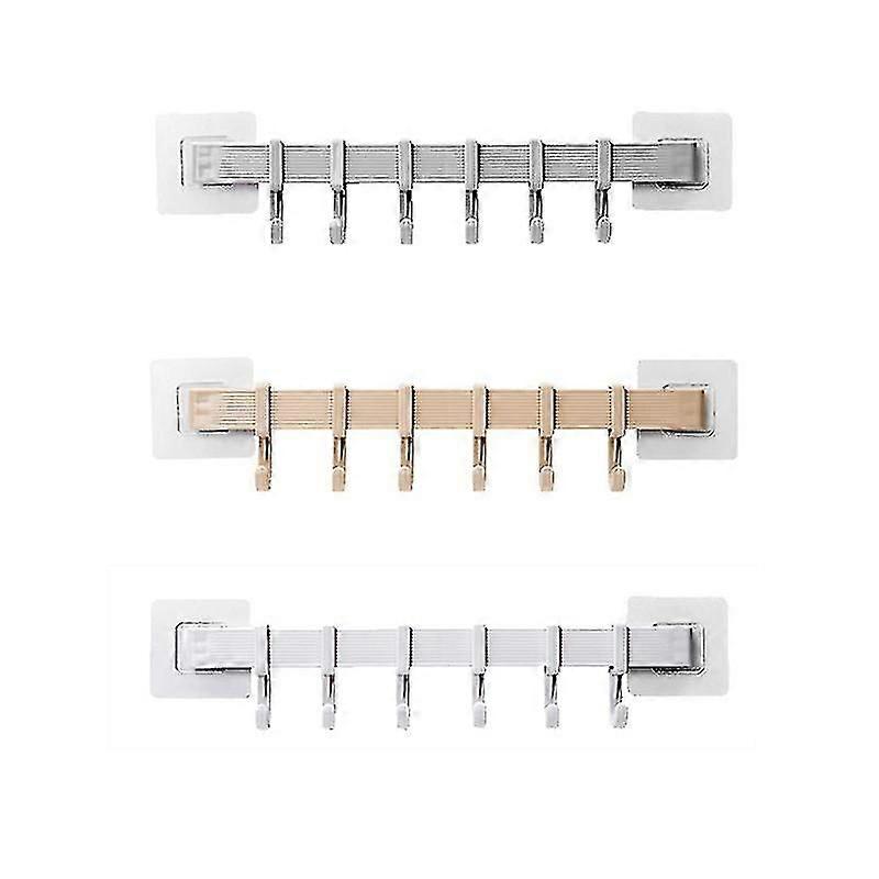Non-perforated Kit And Bath Hooks Suct (3 Pcs, , Grey, Apricot)
