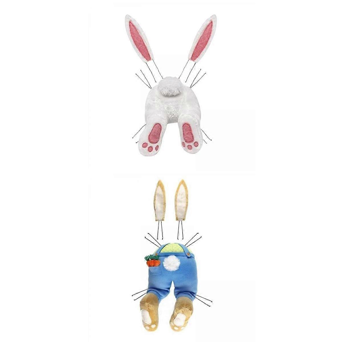 2 Count Easter Bunny and Ears DIY Garland Hanging Attachment Craft