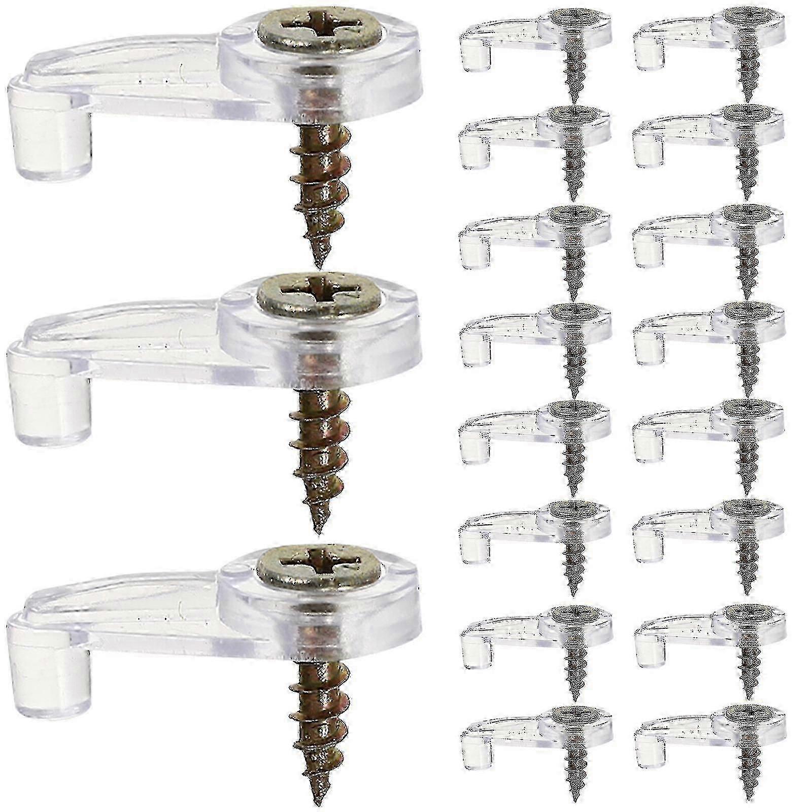 100 قطع الزجاج التجنيب كليب مجلس الوزراء الباب مرآة الزجاج تثبيت مقاطع مع مسامير