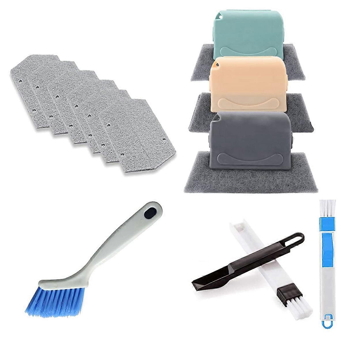 Cleaning Brush Set, Hand-Held Space Window Rail Cleaning Brush