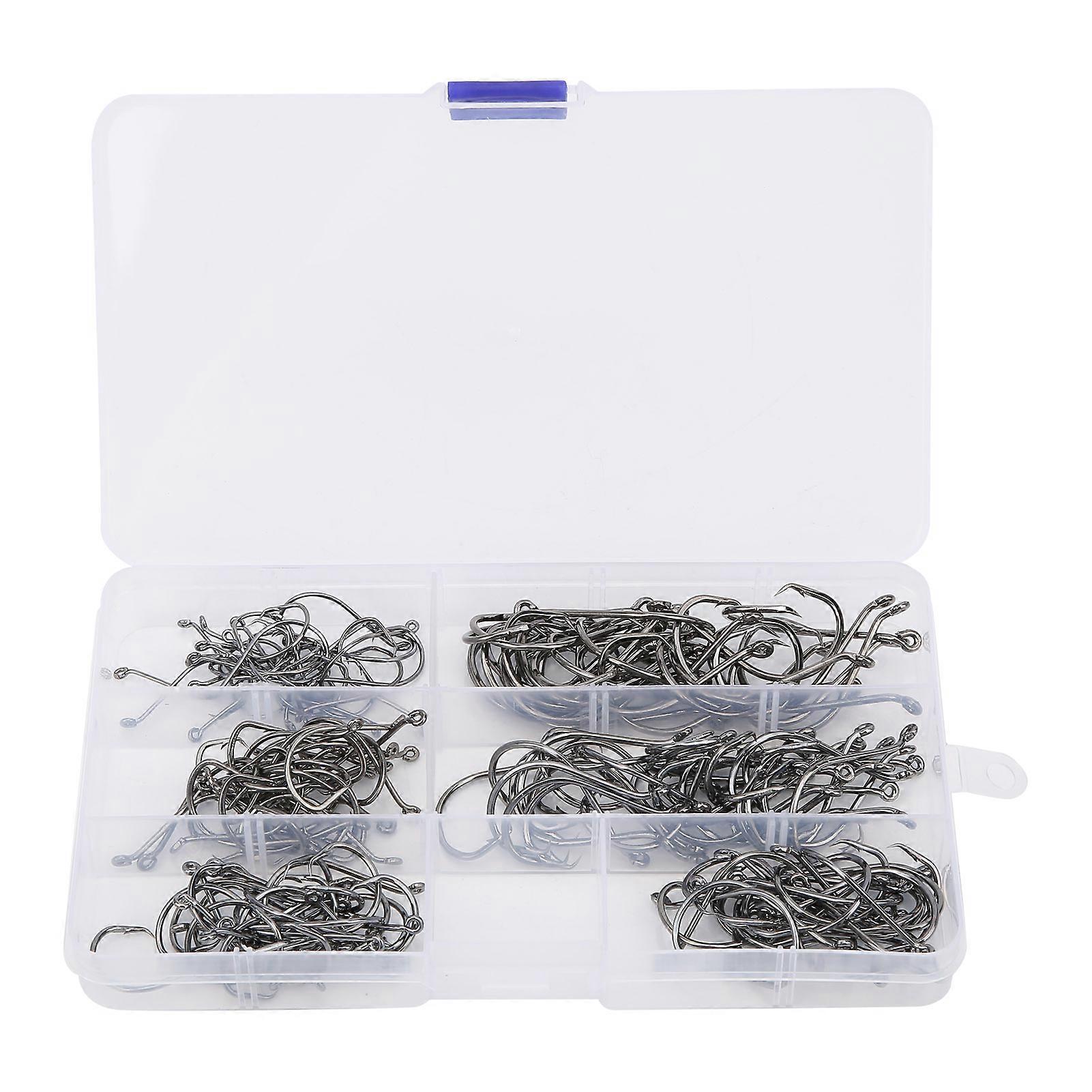 Crank Hook Fishing Hook Set Offset Easy Catch Carbon Steel Fishing Tackles for Soft Lure