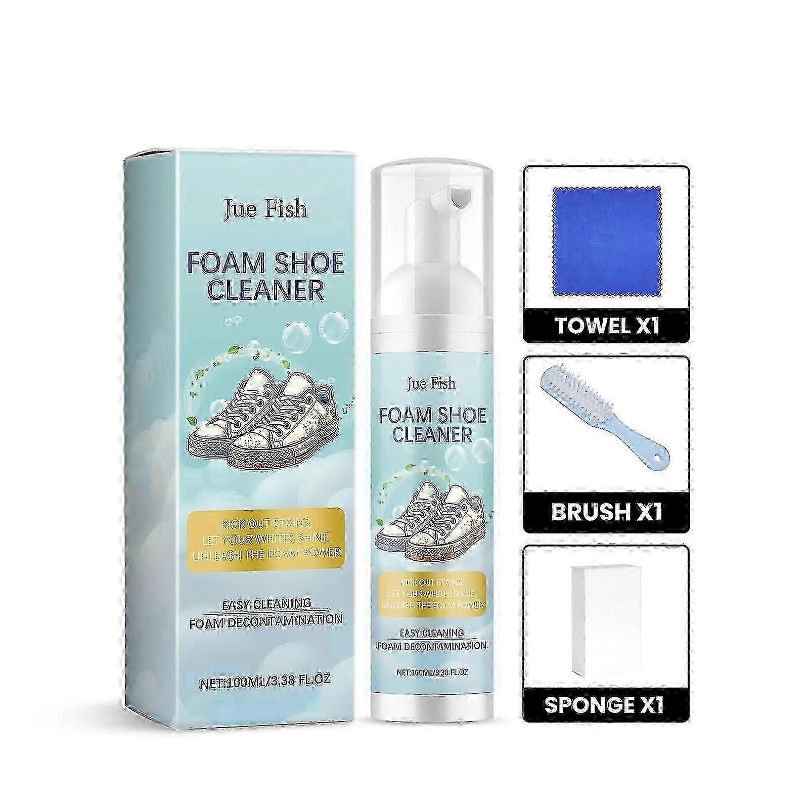 小型白色鞋子泡沫清洁套装泡沫清洁去除污渍去除污渍运动鞋白色鞋子清洁剂