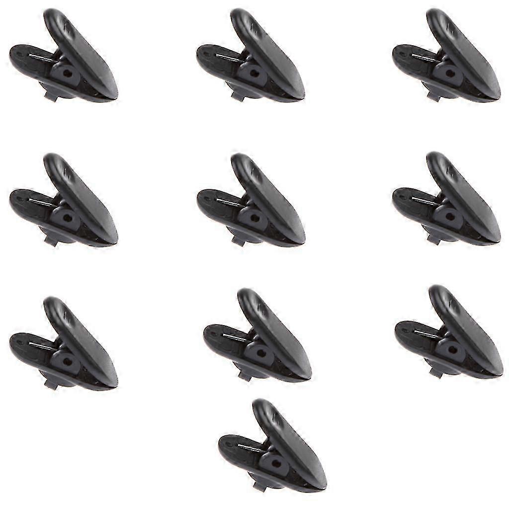 10 Pieces Earphone Headset Collar Durable Cuff Clip Holder Hook Loop-color: Black