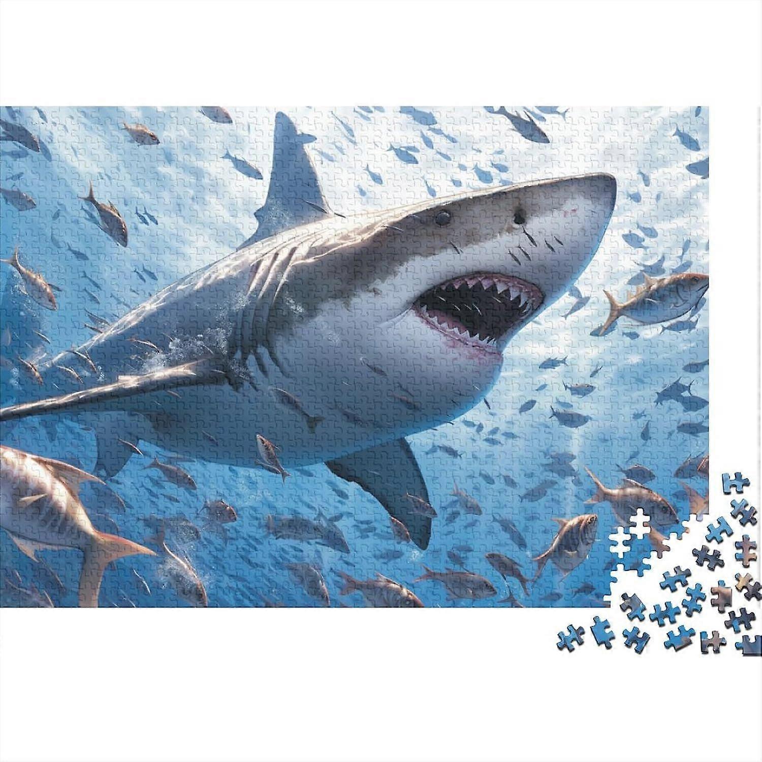 Abstract Shark 1000 Piece Adults Fun Jigsaw Puzzle Toy Intellectual Game Education Game Toy Relaxation And Intelligence Style-36